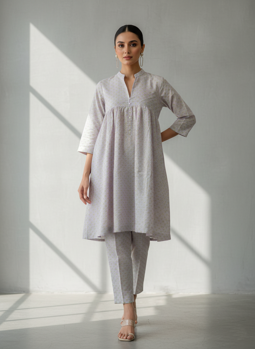 Lilac Jacquard Shirt