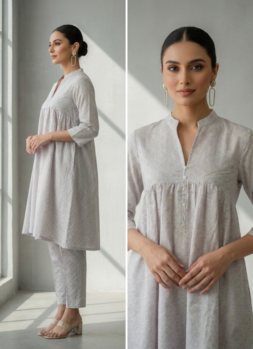 Lilac Jacquard Shirt