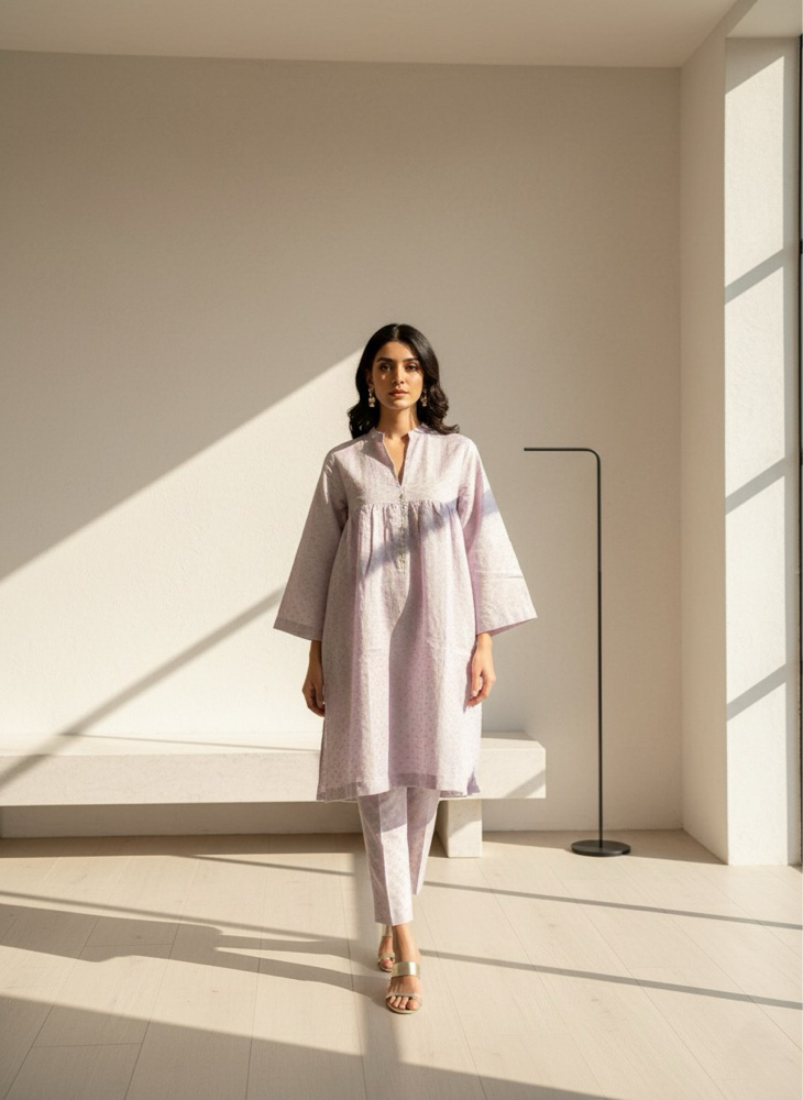 Lilac Jacquard Shirt